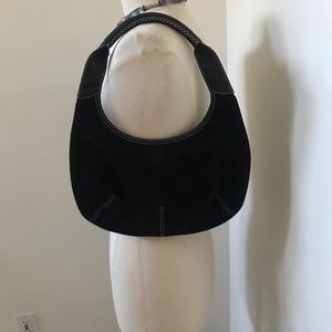 Salvatore Ferragamo shoulder purse black suede